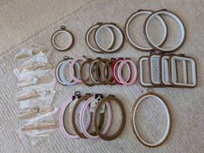 Bundle Of Decorative Cross Stitch Embroidery Frames Hoops Various Sizes