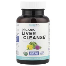 2 X Pure Co., Organic Liver Cleanse, 60 Vegan Capsules