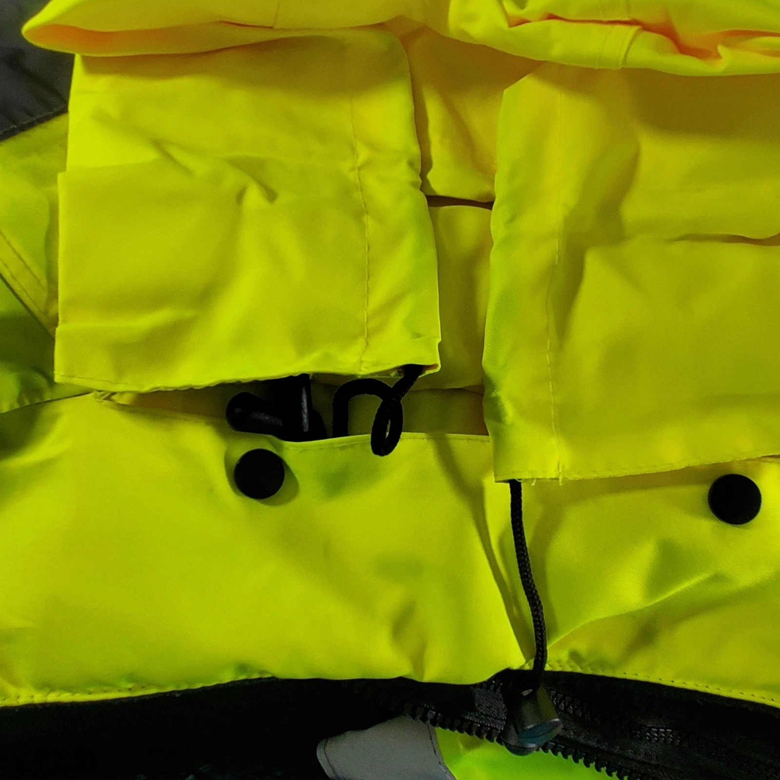 Radians Jacket Mens Large Yellow Black Hi Vis Reflective 3 In 1 Hooded Workwear image 13