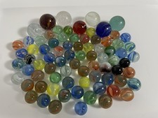 Antique Vtg Variety Marbles Blue Multicolor Green LOT Swirl Glass Jumbo Huge