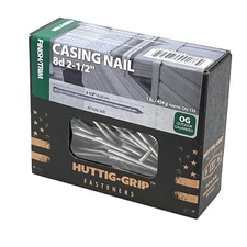 Huttig-Grip Heavy Duty Casing Nail 8d 2-1/2 inches Finish Trim Series for Win...