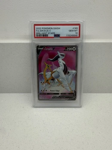 Pokemon TCG Arceus V #165 Brilliant Stars Gem Mint PSA10