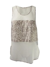 Carmen Marc Valvo Women's Wild Story Mesh Cover Up White, XS/S 755448313075