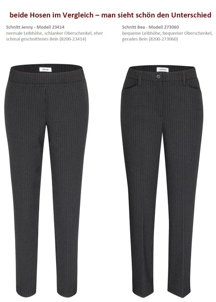 KjBRAND Stoffhose Jenny, Schlupfhose Nadelstreif, schlanker Schenkel - schwarz - Bild 3 von 3