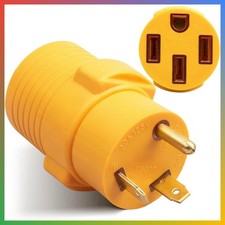 RV Adapter TT-30P to 14-50R 30A Male to 50A Female Camper Converter Portable