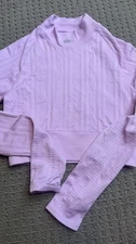 Alo Yoga Crop Pink Top Size M