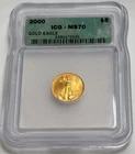 2000-P American Eagle $5 Gold 1/10 oz ICG MS70 Coin