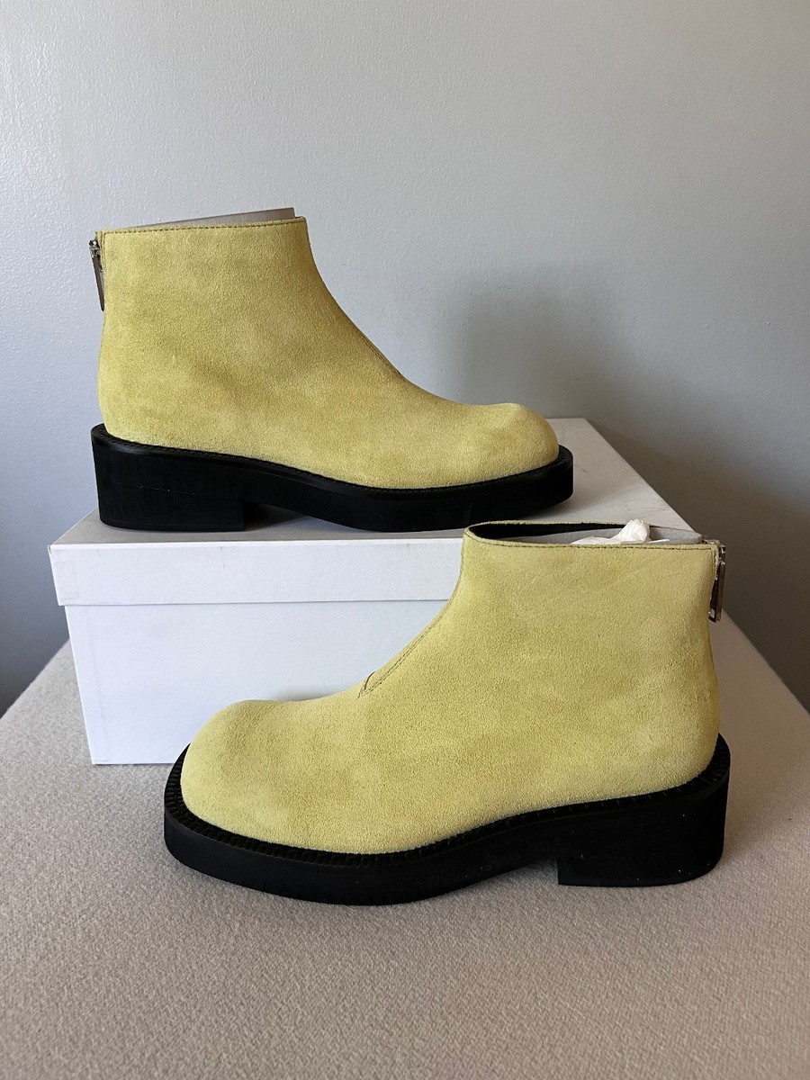 MM6 Maison Margiela Suede Ankle Boots - Size 42 - Yellow - Made in
