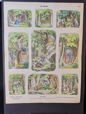 Münchener Bilderbogen Nro. 310. Im Walde. Um 1880: