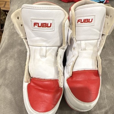 FUBU White/Red High Top Athletic Sneakers Men's Style Code MNFB41SC001E