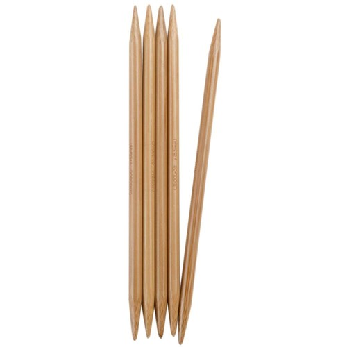 Double Point 6-inch (15cm) Bamboo Dark Patina Knitting Needle; Size US 3 (3.2...