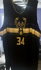 Milwaukee Bucks Giannis Antetokounmpo NBA Fan Jersey 5XL Black