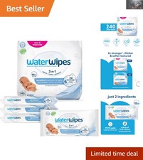Hypoallergenic Newborn Wipes - 240 Count Plant-Based  2x Stronger Protection