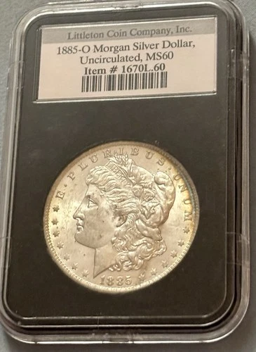 1885-O Morgan Silver Dollar Uncirculated MS60