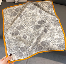 100 Silk Mulberry Scarf 53X53cm Neckerchief cluster Print Shawl Bandana Wrap