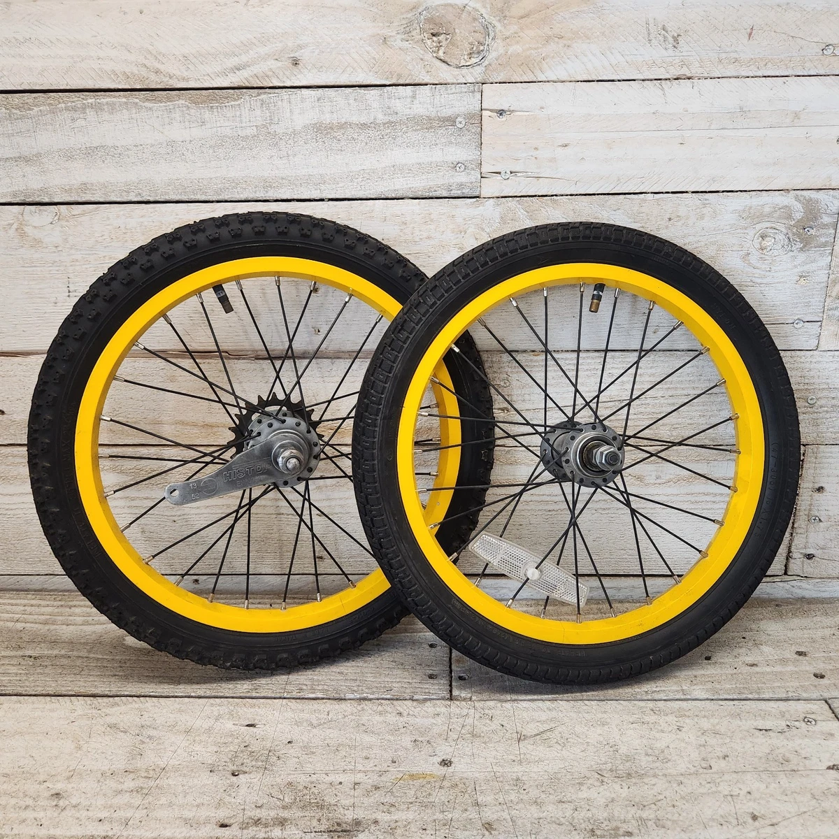 BMX Bike-Old School Yellow Wheels & Wheelset Vintage Bike Parts