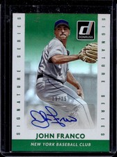 2015 Panini Donruss John Franco Signature Series Green Auto Autograph #/25 Mets