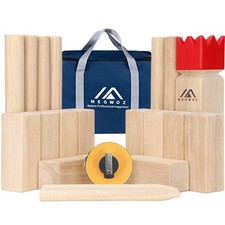 Kubb Yard Game Outdoor Games Viking Chess for Adults New Zealand Pine Wooden ...