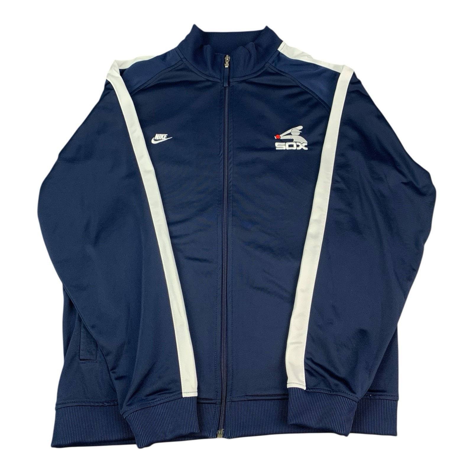 SACAI X NIKE Giacca Chicago White Sox Nike Full Zip Blu Navy con Logo Bianco Uomo Large