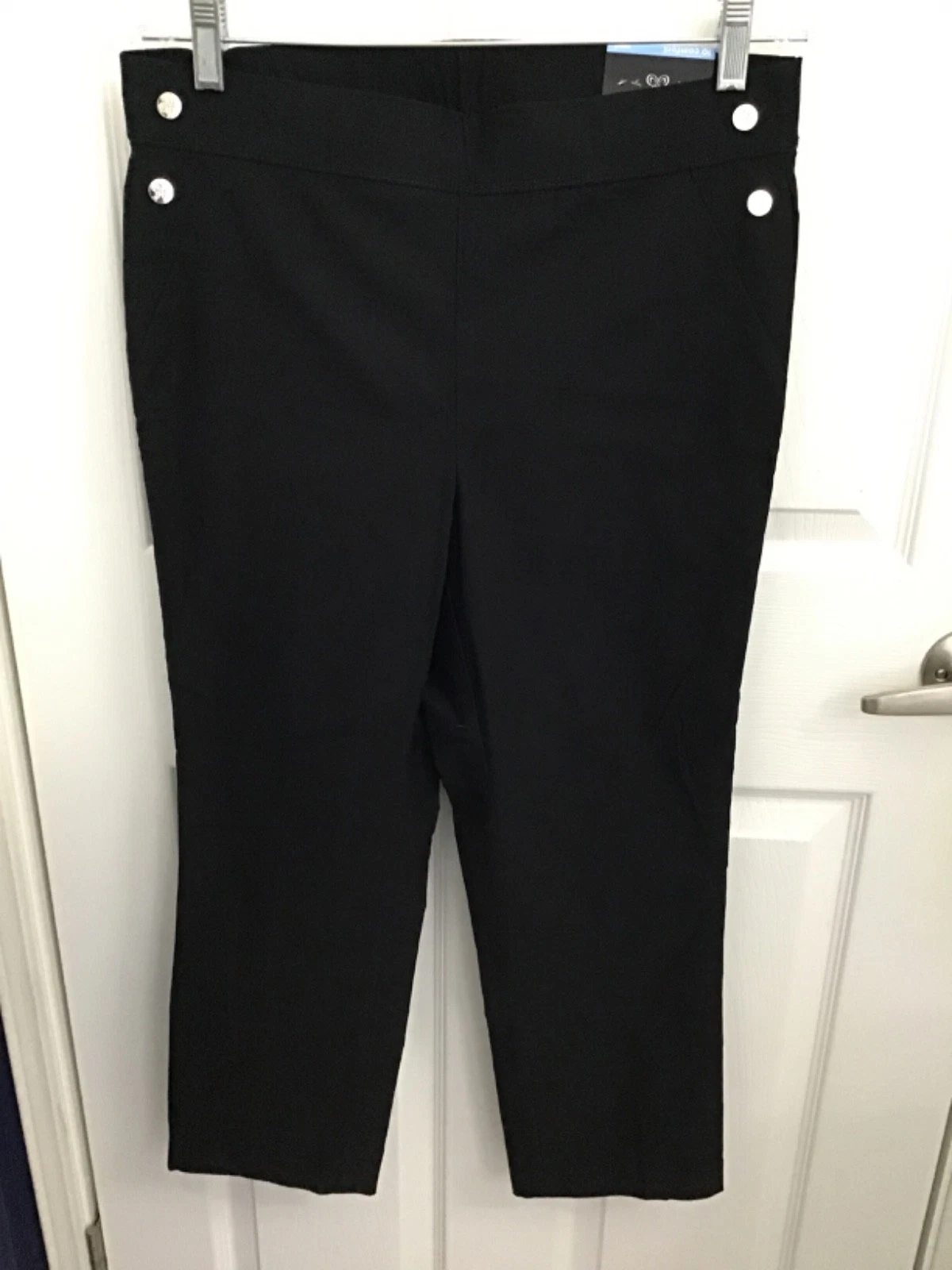 Rafaella Women's Black Comfort Capri Pants 10 NWT