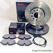 BREMBO REAR DRILLED BRAKE DISCS PADS SENSOR FOR ROLLS ROYCE CULLINAN RR31 2018+