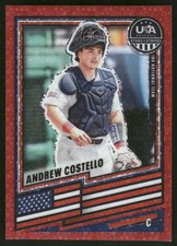 Andrew Costello 2026 Panini Prizm USA Stars & Stripes #32 Red Disco 156/199