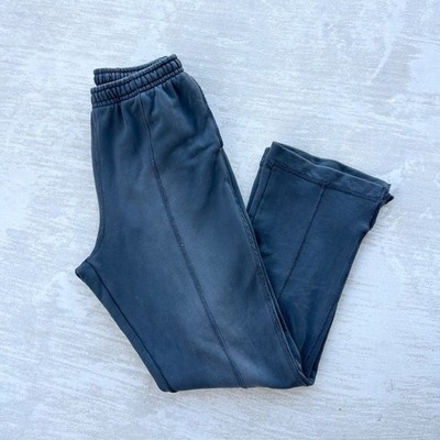 Represent Clothing Stepped Hem Sweatpants Stained Black Mens Size Large