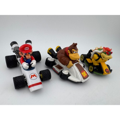 #ad #ad Nintendo Mario Kart Pull Speed Mario Donkey Kong Bowser Mini Toy Cars Lot $10.20