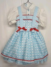 Rubies Kids Blue Plaid Wizard Of Oz Tier Dress Costume 8/10 Theatre Play Spring