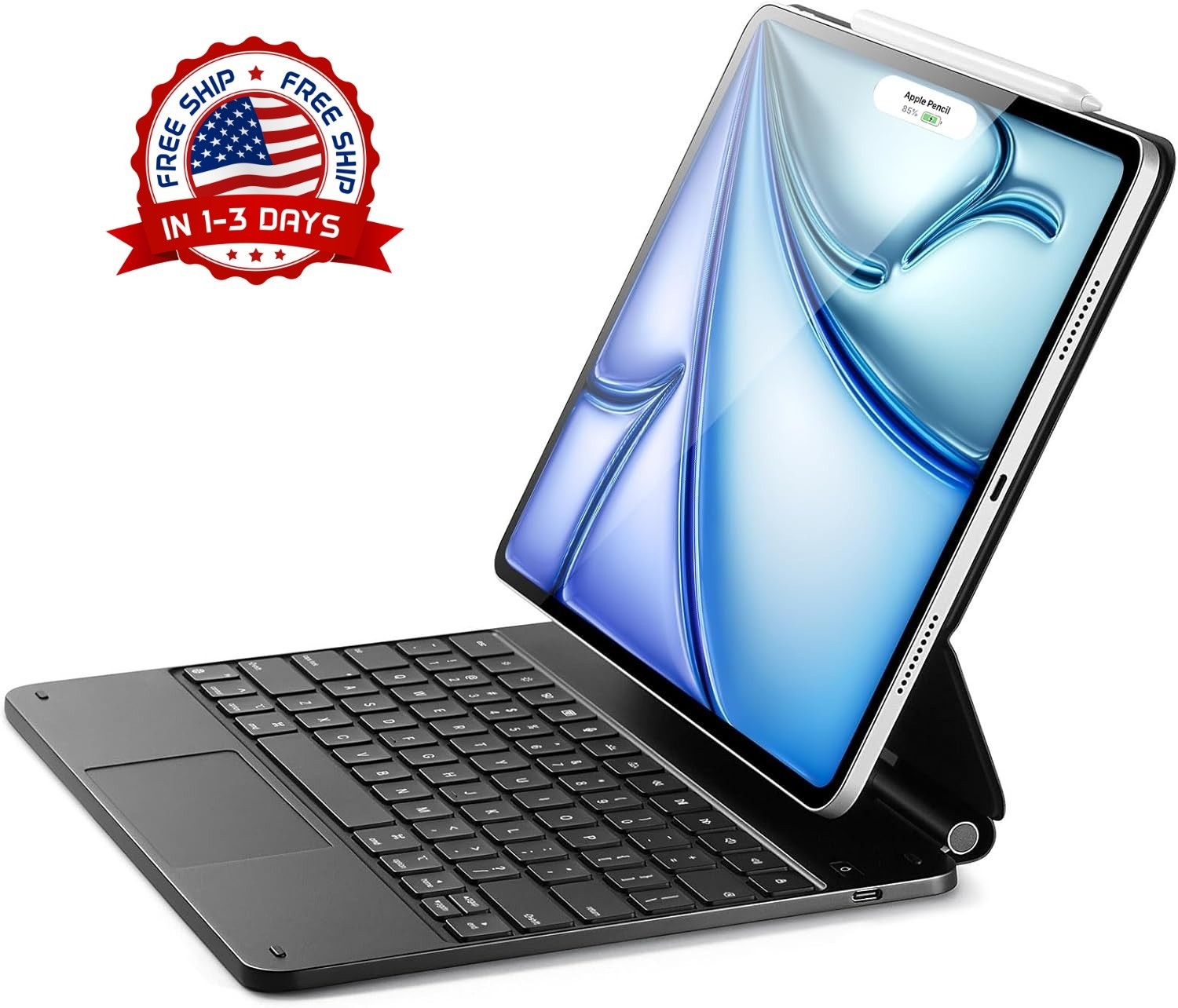 Funda con teclado para iPad Air de 13 pulgadas y iPad Pro de 12,9 pulgadas NUEVO