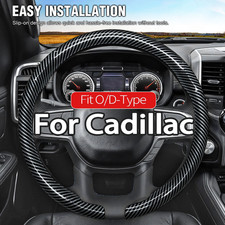Steering Wheel Cover Deluxe Carbon Fiber For Cadillac Srx 14.5-15 Blackgrey Steering Wheel Cover Deluxe Carbon Fiber For Cadillac Srx 14.5-15 Blackgrey