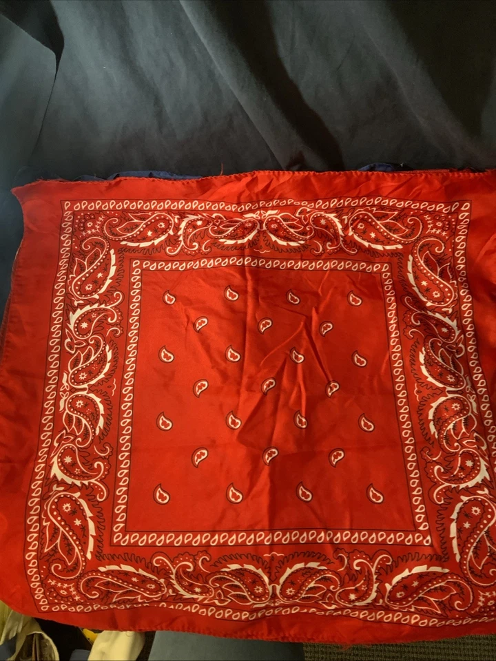 Bandana Lote De 27 Poliéster Rojo Y Azul Varios Patrones Artesanales Foto 2 de 4