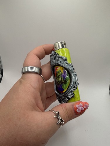 Bic Lighter Sleeve, Frog Framework, Smoking, Accessory, Polymer, Clay Handmade - Afbeelding 4 van 11