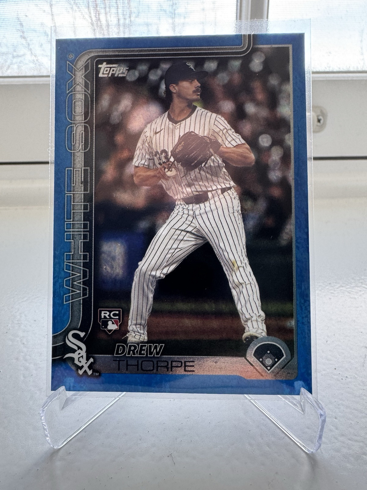 2025 Topps Drew Thorpe Blue Holofoil /150 RC White Sox #320