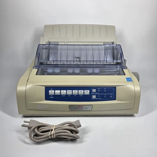 Oki Okidata Microline 420 Dot Matrix Printer D22900A - Tested Working