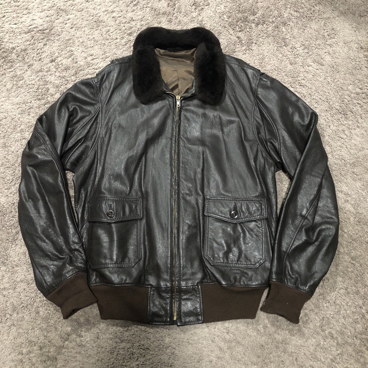 ジャケット・アウター FLIGHT EQUIPMENT GOAT LEATHER JACKET Vintage 60s 70s G-1 Goat Skin Leather Flight Aviator Jacket Size