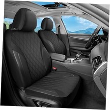 Car Seat Covers Front Seat, Leather Seat Covers for Cars FrontPair Black
