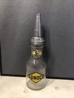 Vintage Sunoco Glass One Quart Oil Bottle With Spout