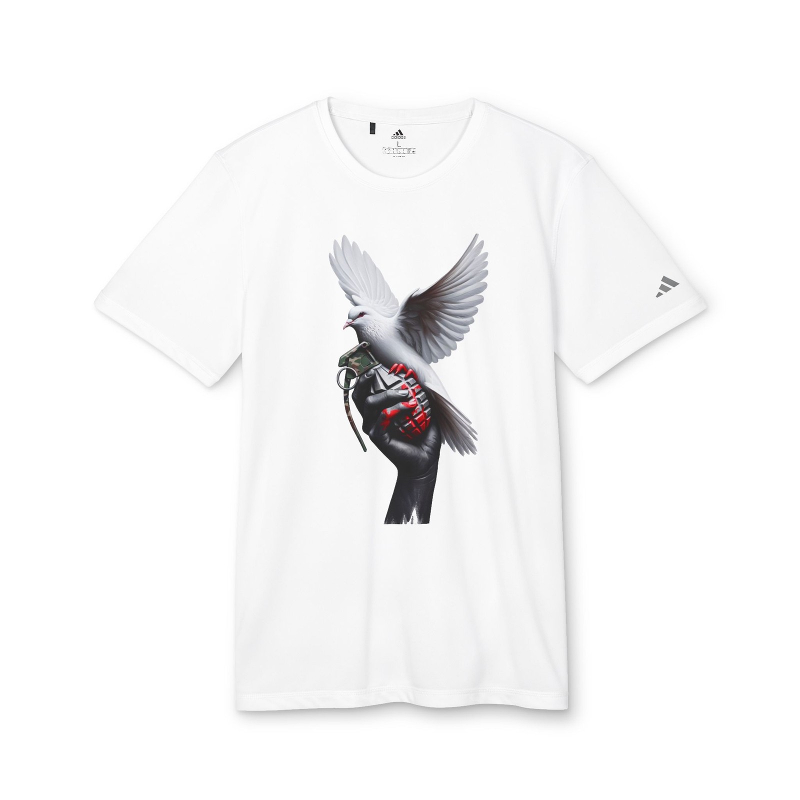 Designer adidas Unisex Sport T-shirt unique war peace original art  men women