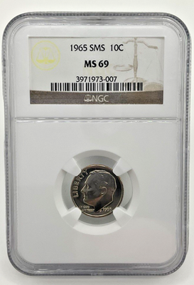 1965 SMS DIME MS69 NGC | eBay