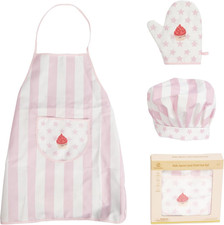 Kid Apron and Chef Hat Set, 3 Pcs Children Cooking Baking Set Kits Role Play Che