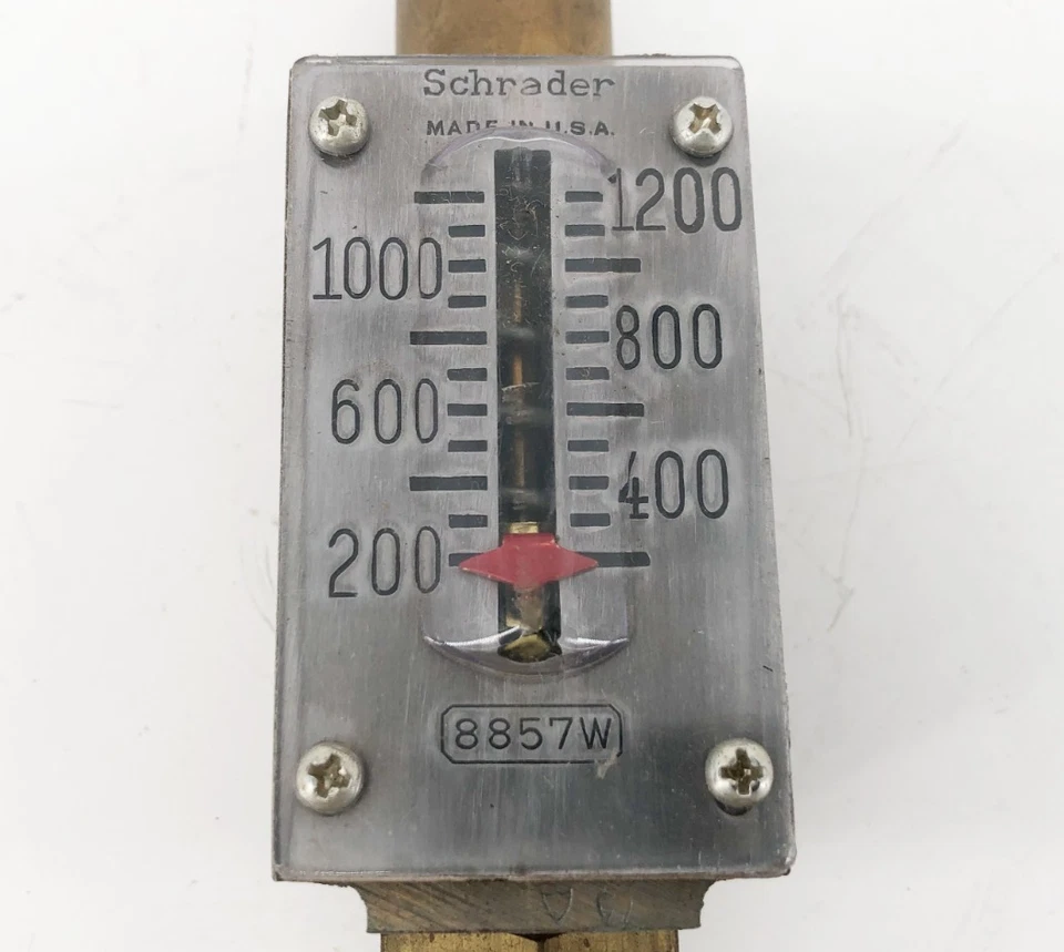 New Schrader 8857W Hydraulic Gauge Range 200-1200 PSIG - No Box - Image 3 of 4