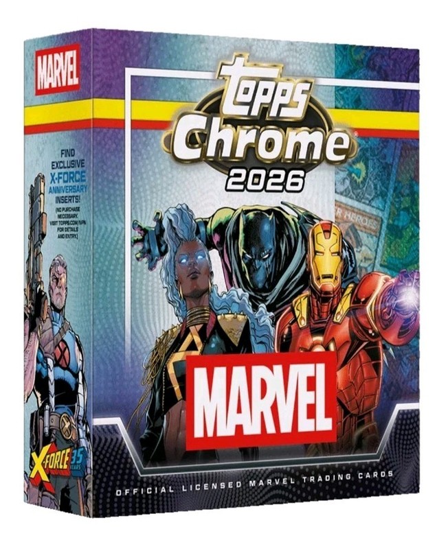 2026 TOPPS CHROME MARVEL COMICS MEGA BOX (56 Cards) Brand New Sealed IN HAND