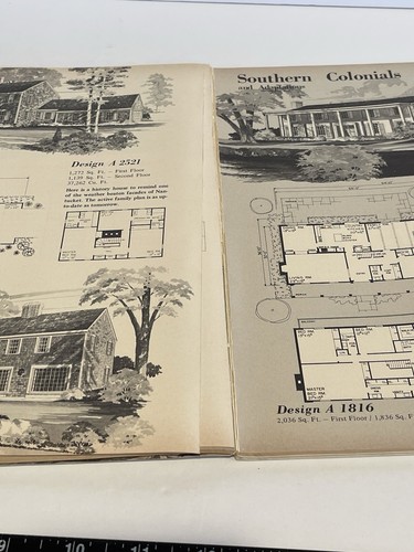 Home Planners 230 piani casa 1 1/2 e 2 piani disegni DANNEGGIATI 1977 - Foto 5 di 8