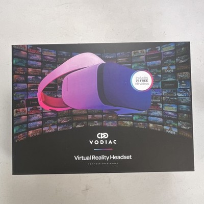 Vodiac Smartphone Virtual Reality Headset w/ 75 Free VR Videos New in Sealed Box