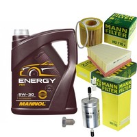 Mann Inspektionspaket 5L Mannol Energy 5W-30 FüR VW Fox 1.2 Polo Skoda Fabia I