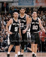 Tim Duncan Manu Ginobli Tony Parker San Antonio Spurs Signed   8x10 Reprint