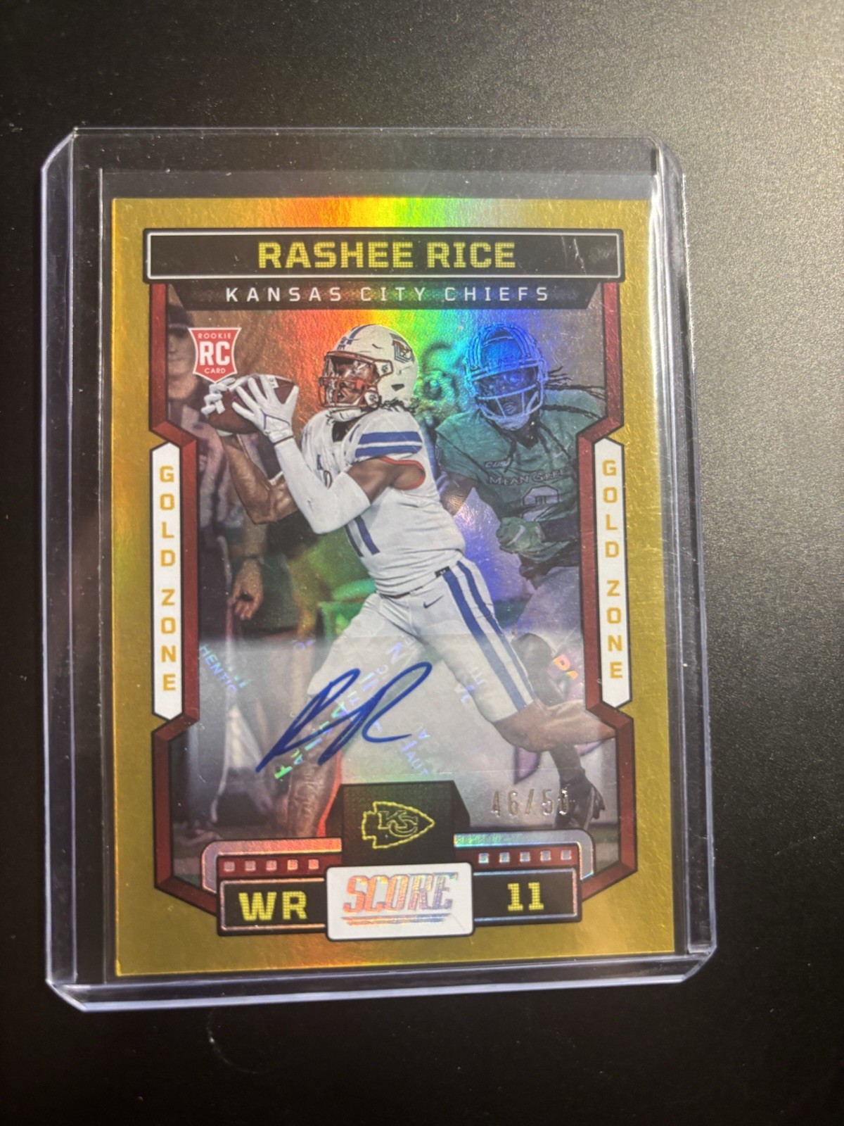 2023 Score - Rookies Rashee Rice #352 Gold Zone Signatures /50 (AU, RC)