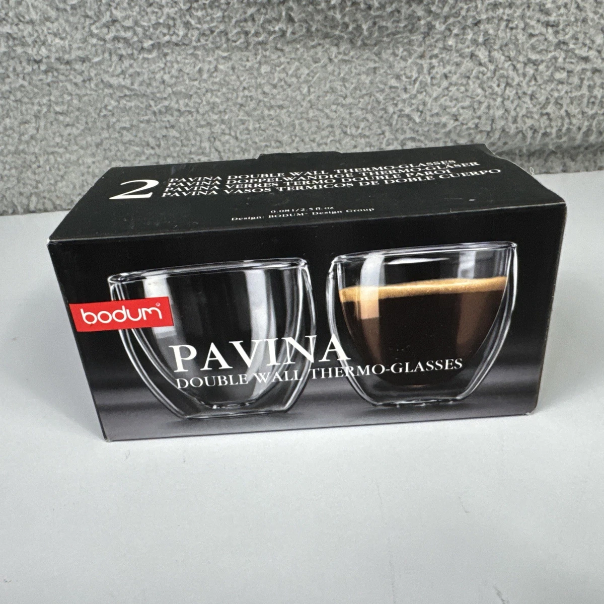 Bodum Occhiali termici a doppia parete PAVINA 0,25 L/8,5 fl. oz, 1 paio