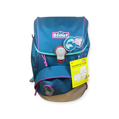 Scout Alpha Set 4-teilig Schulranzen Tasche Mermaid blau